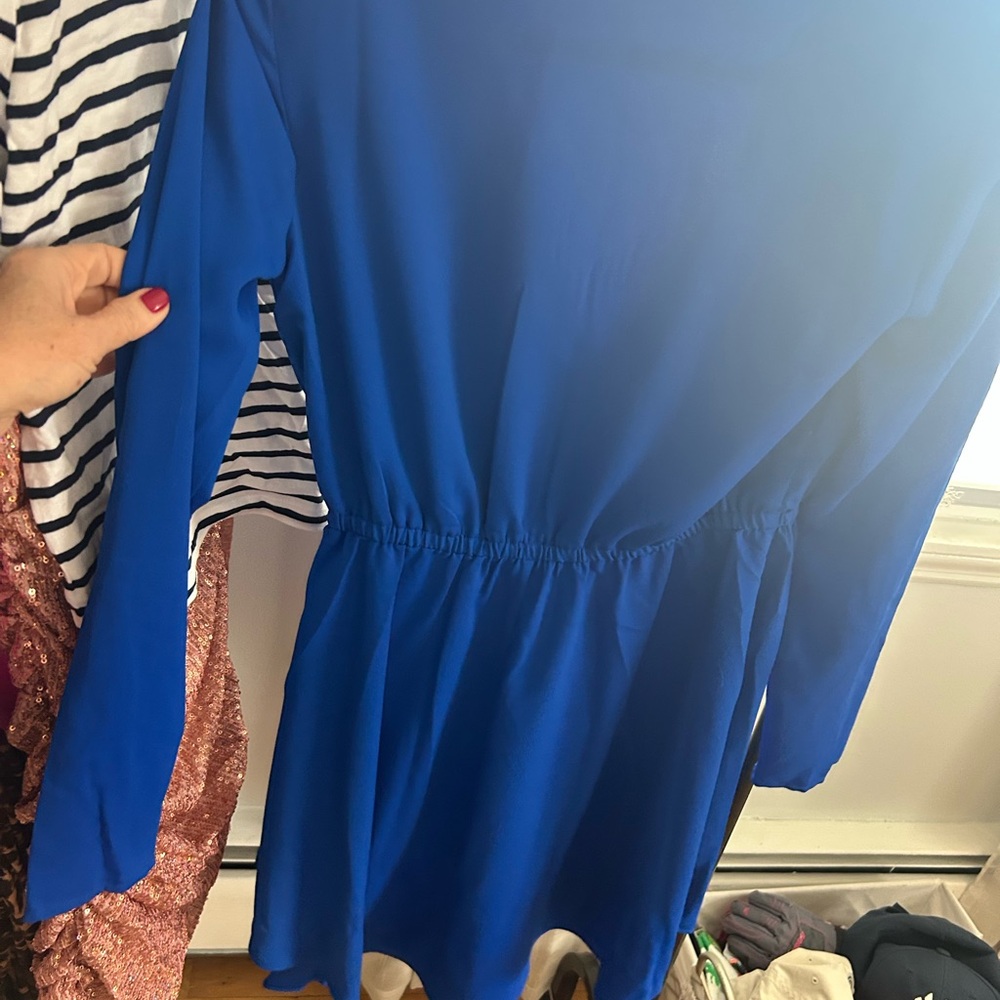 Vibrant Blue Long Sleeve Dress